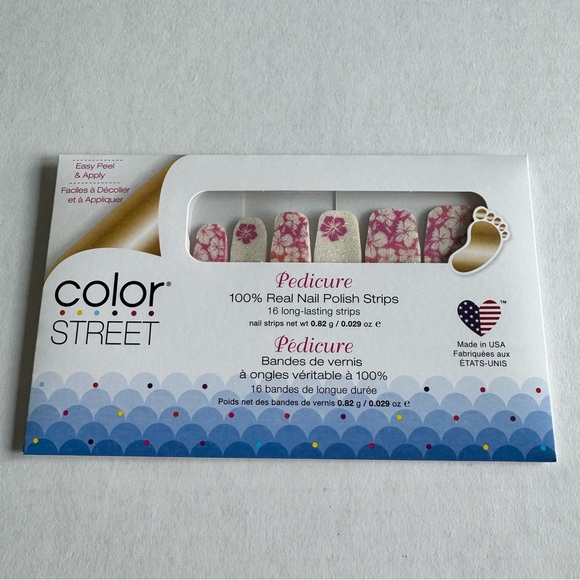 *Retired* Color Street: Hibiscus Kiss (Pedicure) | Floral Tropical Summer Pink - Picture 3 of 15